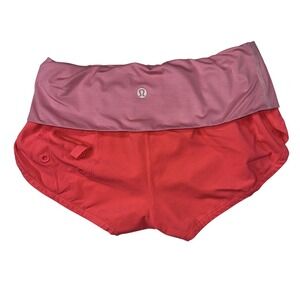 Lululemon Flip Out Board Shorts Flash‎ Speed Size 4 Pink Excellent Loose Running